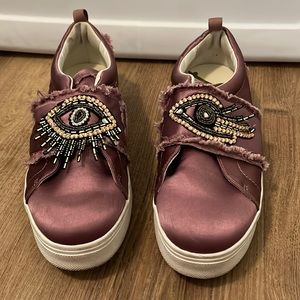 Sam Edelman slip on satin tennis shoes size 10